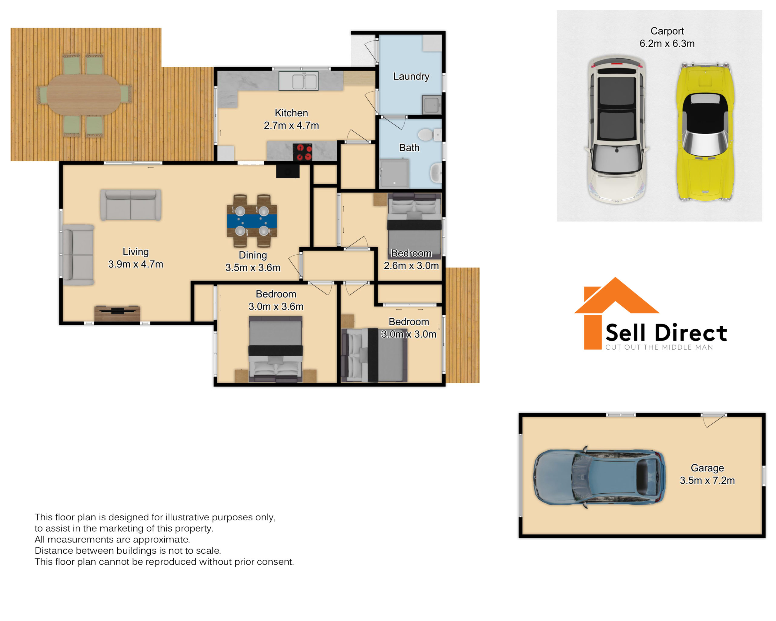 2D Floor Plan | 5 Ettrick Place, Tokoroa