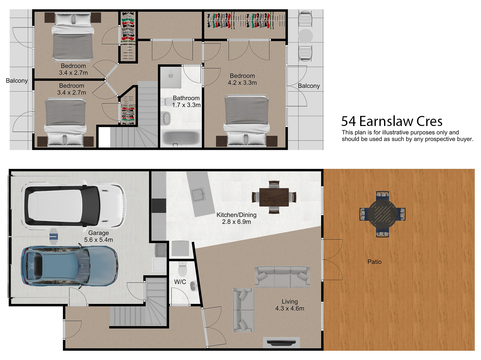 2D Floorplan | 54 Earnslaw Crescent, Flat Bush