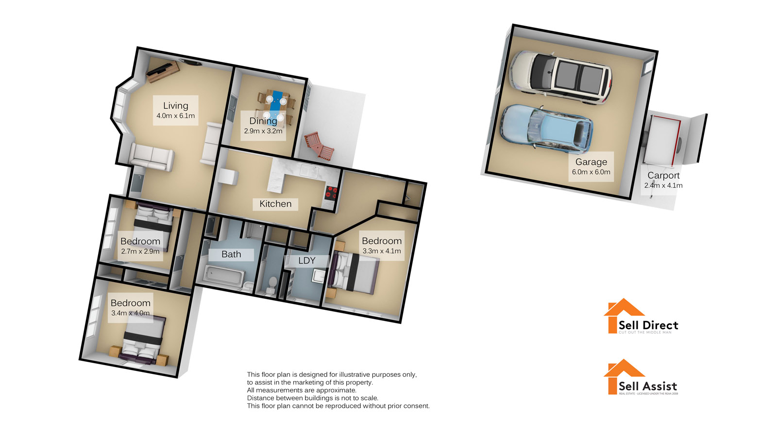 3D Floor Plan - 350B Matangi Road